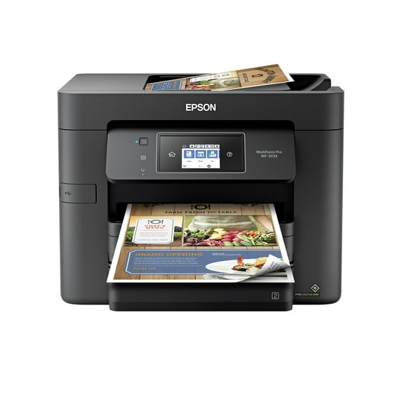 Epson WorkForce Pro WF-3733 All-in-One Wireless Color Printer with Copier, Scanner, Fax and Wi-Fi Direct