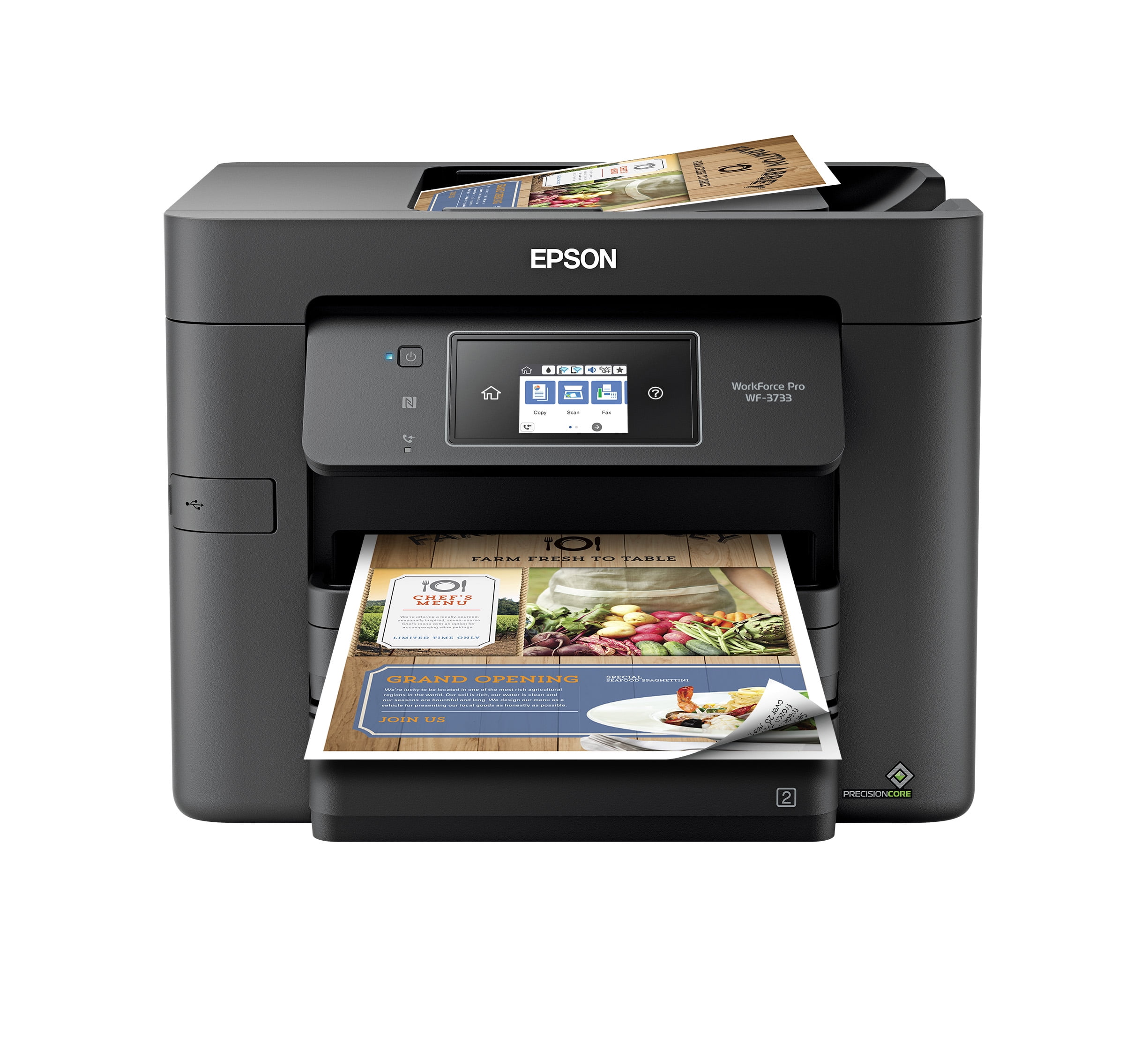 Epson WorkForce Pro WF-3733 All-in-One Wireless Color Printer with Copier, Scanner, Fax and Wi-Fi Direct Sansujyuku sansujyuku.com