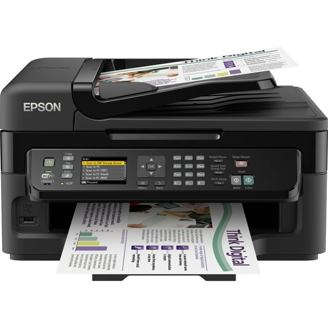 Epson WorkForce WF-2540 Wireless Inkjet Multifunction Printer, Color