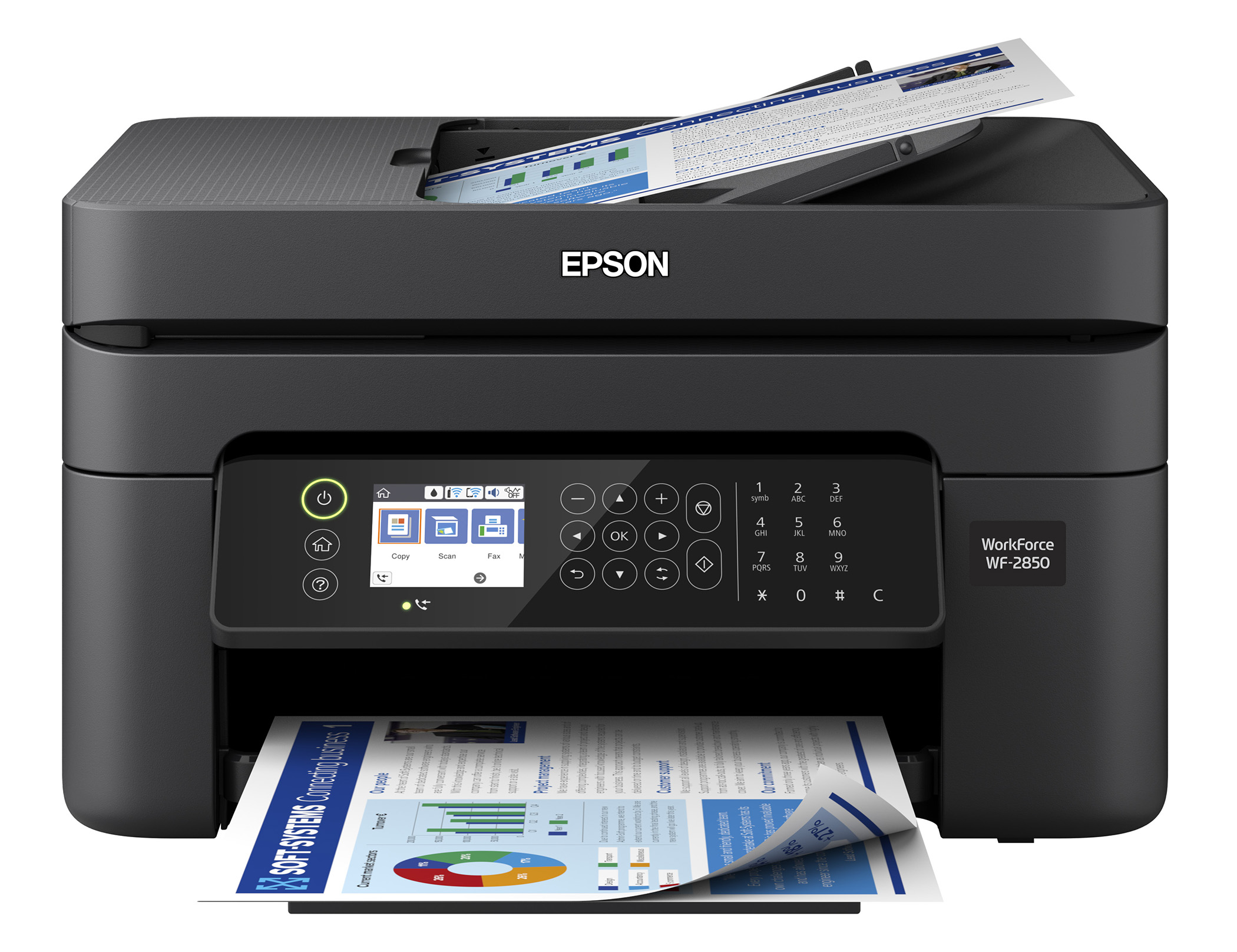 Epson WorkForce WF-2850 All-in-One Wireless Color Printer with Scanner, Copier and Fax - image 1 of 7