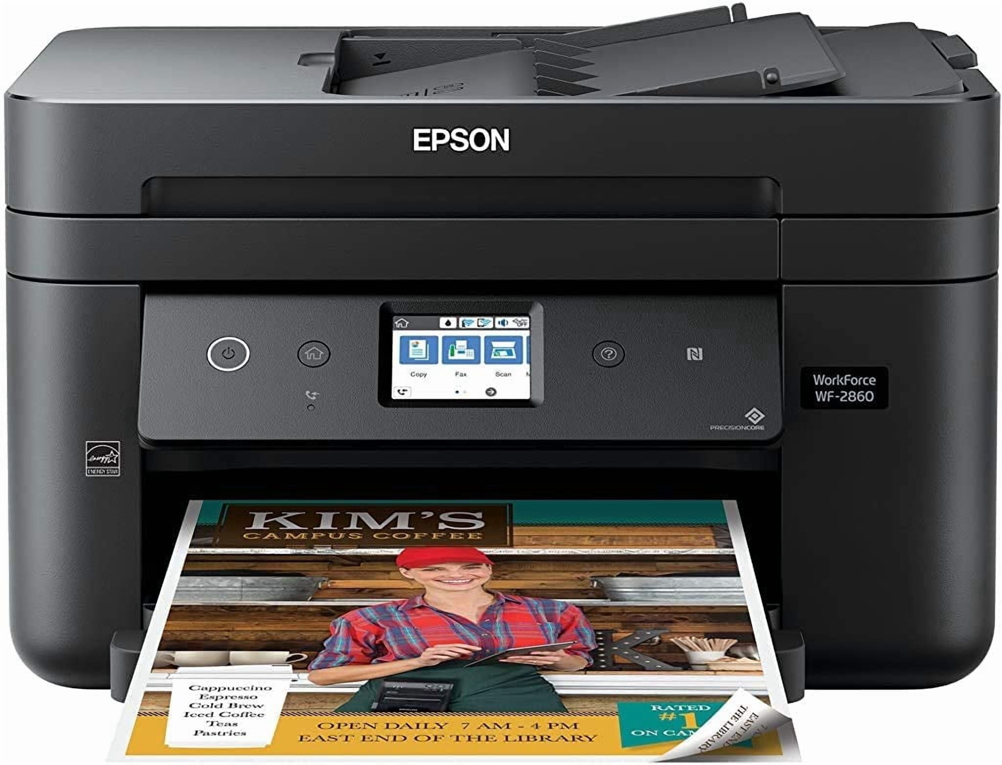 Epson WorkForce WF-2860 Wireless All-in-One Color Inkjet Printer (Sold without manufacturer warranty)