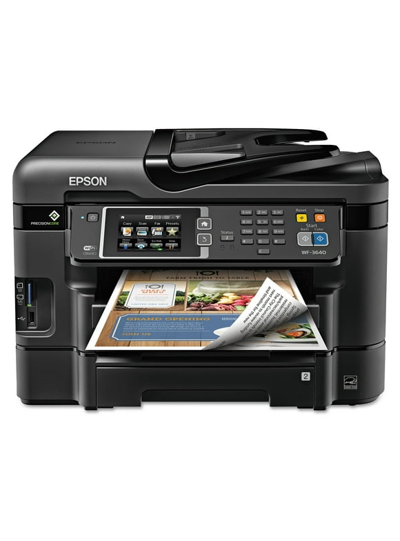 Epson WorkForce WF-3640 All-in-One Wireless Color Printer/Copier/Scanner/Fax Machine