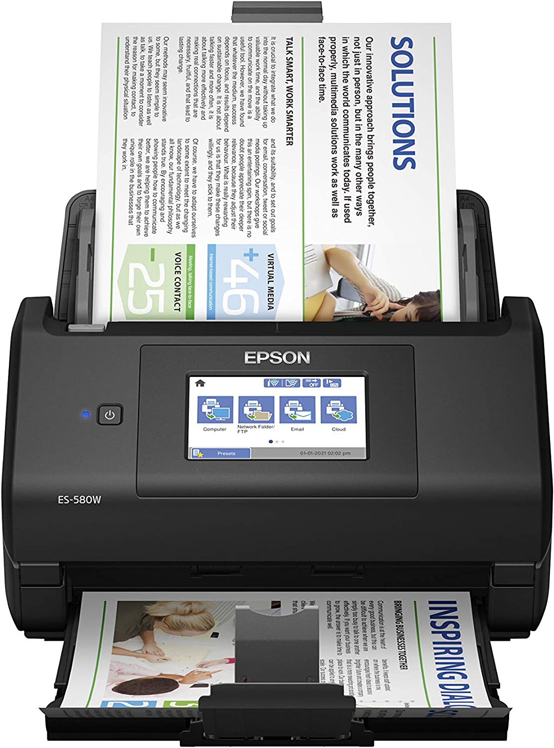 Epson Workforce ES580W Wireless Color Duplex Desktop Document Scanner