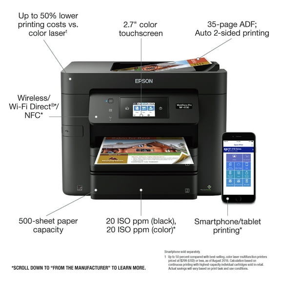 Epson Workforce Pro WF-4730 Color Inkjet All-in-One Printer