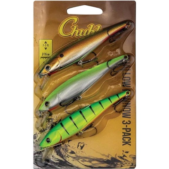 Eption Outdoors 161002 3.5 in. Chubbs Shallow Minnow Pro Pack - 3 Piece