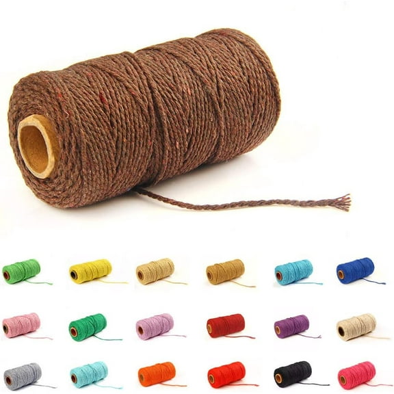 Eqarp Macrame Cotton Cord 2mm Light Purple Craft Rope Spool 109 Yards DIY Plant Hangers Gift Wrapping