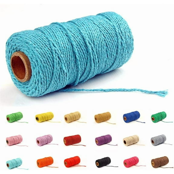 Eqarp Macrame Cotton Cord 2mm Light Purple Craft Rope Spool 109 Yards DIY Plant Hangers Gift Wrapping