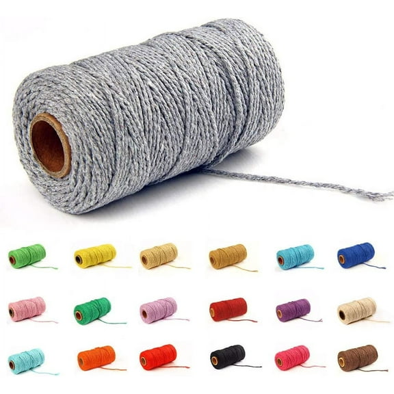 Eqarp Macrame Cotton Cord 2mm Light Purple Craft Rope Spool 109 Yards DIY Plant Hangers Gift Wrapping