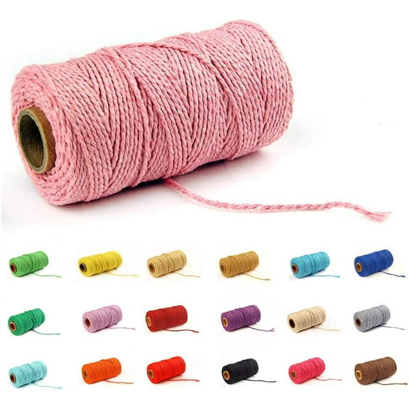 Eqarp Macrame Cotton Cord 2mm Light Purple Craft Rope Spool 109 Yards DIY Plant Hangers Gift Wrapping