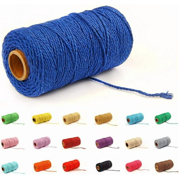 Eqarp Macrame Cotton Cord 2mm Light Purple Craft Rope Spool 109 Yards DIY Plant Hangers Gift Wrapping