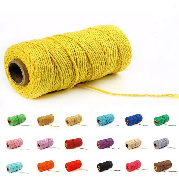 Eqarp Macrame Cotton Cord 2mm Light Purple Craft Rope Spool 109 Yards DIY Plant Hangers Gift Wrapping