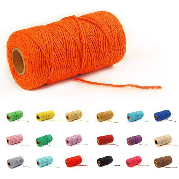 Eqarp Macrame Cotton Cord 2mm Light Purple Craft Rope Spool 109 Yards DIY Plant Hangers Gift Wrapping