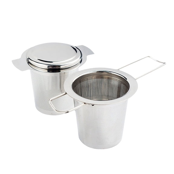 Eqslft 1 Pack Long-Handled Tea Strainer, Fine Mesh Loose Tea Steeper, Stainless Steel Tea Infuser Basket Sitting in Mugs, Tea Steeper for Leaf