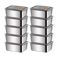thumbnail image 1 of Eqslft 10 Pack Stainless Steel Food Storage Containers with Leak-Proof Lids, 34oz Reusable Metal Meal Prep Lunch Boxes,Airtight Kitchen Meal Prep Containers, 1 of 9