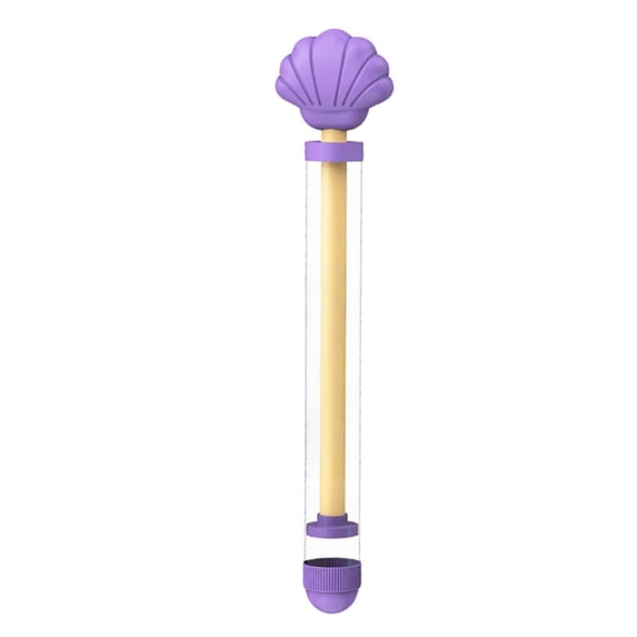 Eqslft 14Inch Seashell Pull-out Water Gun, Transparent Tube Handheld Water Shooter, Portable Summer Beach Pool Water Blaster Toy, for Outdoor Water Fighting