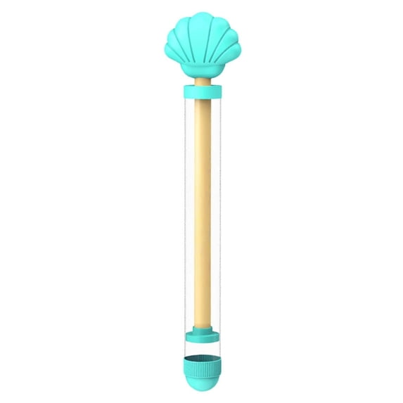 Eqslft 14Inch Seashell Pull-out Water Gun, Transparent Tube Handheld Water Shooter, Portable Summer Beach Pool Water Blaster Toy, for Outdoor Water Fighting