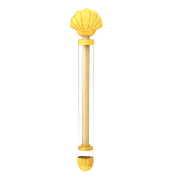 Eqslft 14Inch Seashell Pull-out Water Gun, Transparent Tube Handheld Water Shooter, Portable Summer Beach Pool Water Blaster Toy, for Outdoor Water Fighting