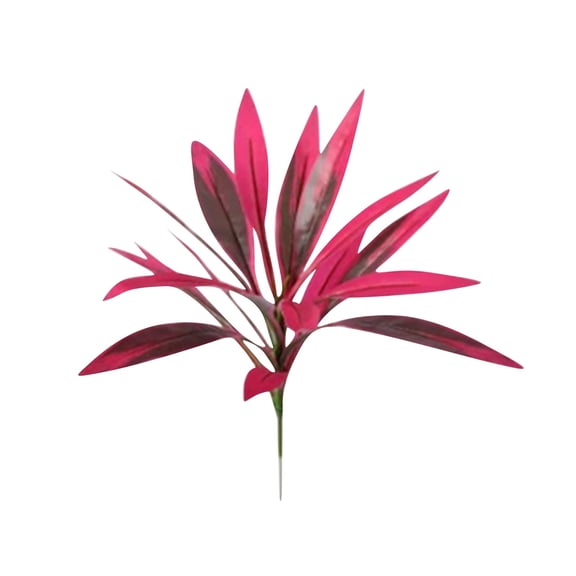Eqslft 16Inch Artificial Red Cordyline Leaf Stem, Tropical Dracaena Pick for Floral Arrangements, Home & Wedding Decor, No Maintenance Needed