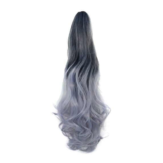 Eqslft 19.7Inch Long Wavy Layered Ponytail Extension for Women,Large Comb Clip with Adjustable Drawstring Soft Synthetic Hairpiece for Secure Daily Wear