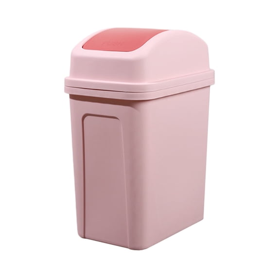 Eqslft 1PC Kitchen Can with Swing Lid, Creative Covered Kitchen Living Room Can Flip Sundries To Store Buckets for Bedroom, Office, Kitchen