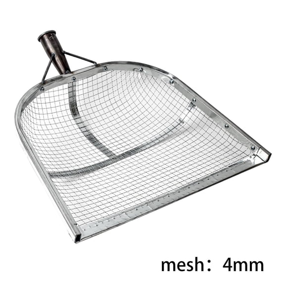 Eqslft 1pcs Gardening Soil Sifter with Stainless Steel Handle, Sand Soil Compost Sifter 4mm Mesh Screen for Sand,Dirt, Rock,Compost,Filtration