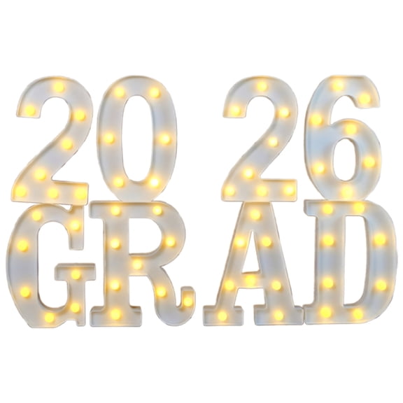 Eqslft 2026 Graduation Decorations, LED Marquee Light Up Letters GRAD 2026 for Graduation Decorations, Preschool, School, and College Party Dcor(Battery Not Include)