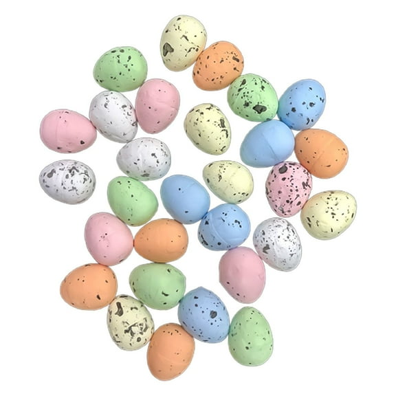 Eqslft 20PCS Foam Easter Eggs Decoration, Assorted Pastel Speckled Eggs Bowl for DIY Spring Displays, Indoor Table Centerpiece Decoration, Party Favor