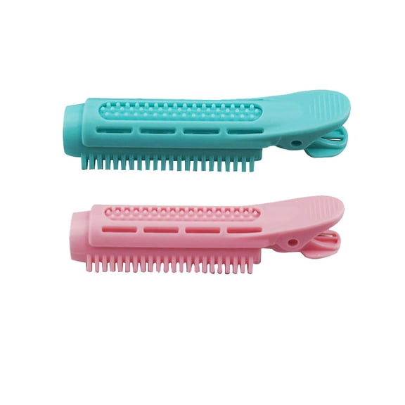 Eqslft 2PCS Volumizing Hair Root Clip, Natural Fluffy Hair Clip Hair Root Lift Tool Hair Curlers Bang Roller for Women Girls Fine Thin Curly Long Short Hair