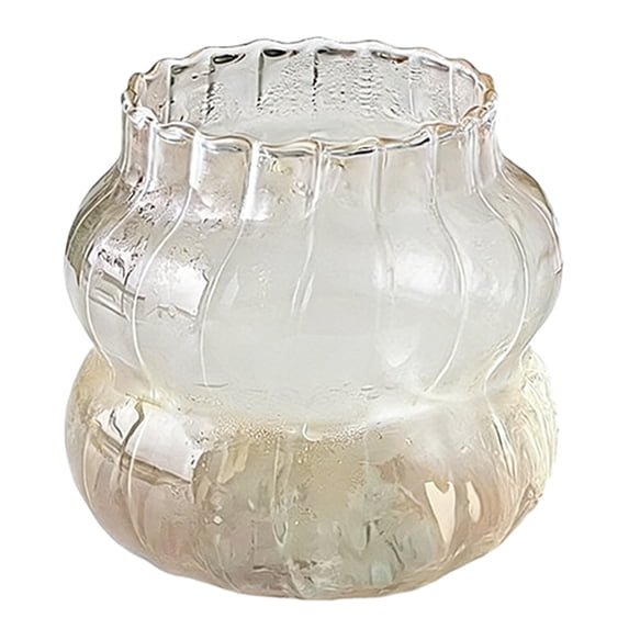 Eqslft 3 Styles Glass Cups 650ML/530ML/410ML Drinking Glassware Ripple Cocktail Glasses For Iced Coffee Juice Beverage Milk