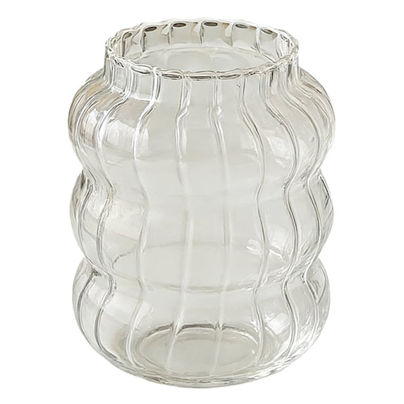 Eqslft 3 Styles Glass Cups 650ML/530ML/410ML Drinking Glassware Ripple Cocktail Glasses For Iced Coffee Juice Beverage Milk
