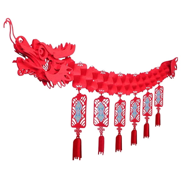 Eqslft 3D Chinese New Year Dragon Ceiling Decorations, Chinese Lanterns Hanging Decoration for Lunar New Year Lantern Festival Party Restaurant
