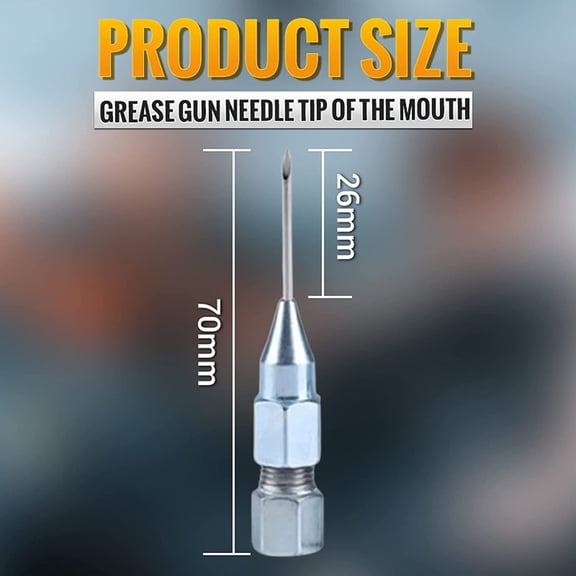 Eqslft 3PCS Grease Injector Needle 1-1/2-Inch Adaptor LengthMax Pressure up to 1,000 PSIfor Grease Guns Tip Of The Mouth Removable Needle Nose Head Nozzle