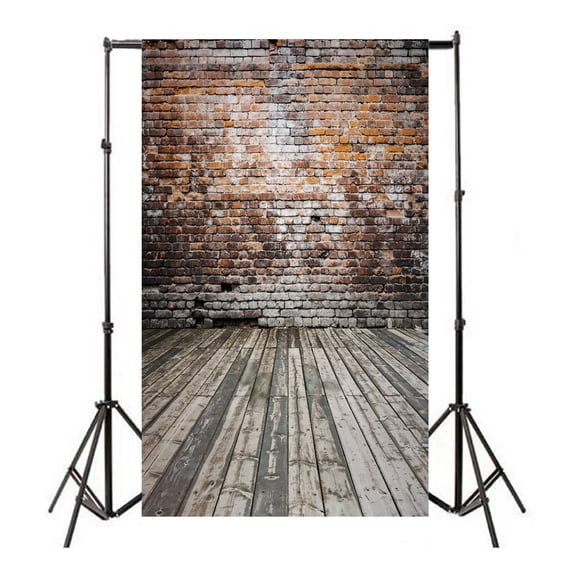 Eqslft 3x5ft Thin Vinyl Brown Wood Backdrop, Photographers Retro Wood Wall Background Cloth Seamless,Table Photography Backgrounds, Portrait Studio Props