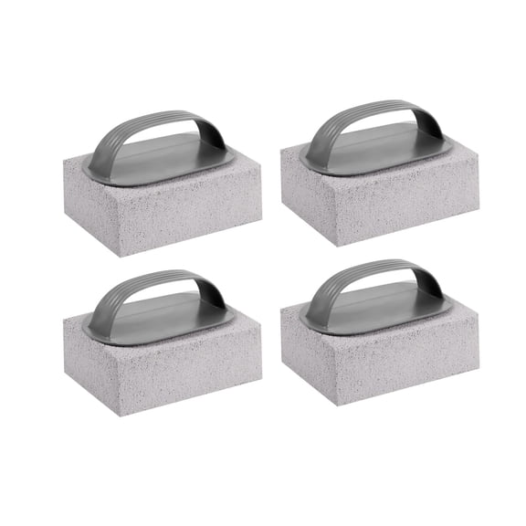 Eqslft 4PCS Pool Pumice Stone for Cleaning with Handle,Hand-Held Pumice Cleaning Stone,Replacement Pools Tile Cleaner Block for Swimming Pools Spa Tile Sink Grout Concrete
