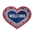 thumbnail image 1 of Eqslft 4th Of July Welcome Doormat Patriotic Red White /Oval/Rectangle Floor Mat Independence Day Decorative Entry Rug For Front Door Porch Memorial Day Patriotic(Heart), 1 of 7