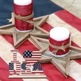 thumbnail image 1 of Eqslft 4th of July Wooden Table Decor Patriotic Table Centerpiece Sign Independence Day Wood Blocks Wooden Plaque Red White and Blue Wood Block Sign for Home, 1 of 8