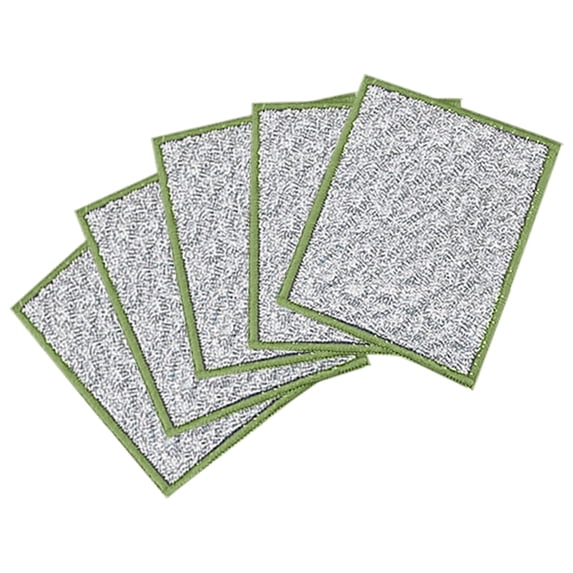 Eqslft 5 Pack Non-Scratch Wire Dishcloth, Double-Sided Mesh Stainless Steel Wire Dishwashing Rags for Wet and Dry, Easy Rinsing, Reusable, Wire Dish Towels for Kitchen