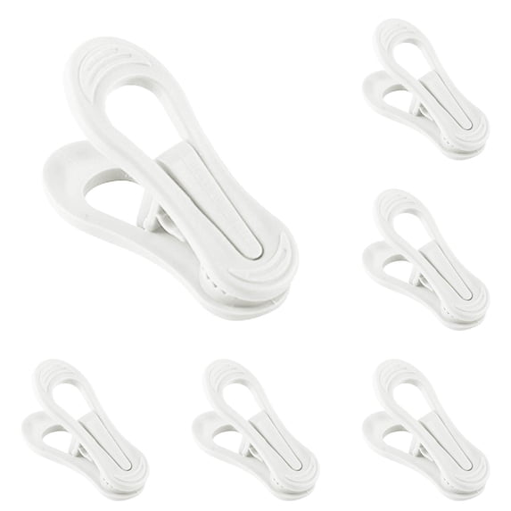 Eqslft 5PCS Round Head PP Clothes Clip, Designed for Round Tube Hanger,for Windproof Fixed Drying Clothes