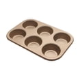 thumbnail image 1 of Eqslft 6 Cup Muffin Panï¼Carbon Steel Cupcake Pan Muffin,Nonstick Cake Molds/,for Baking Muffins Cupcakes, BPA Free,Easy Release & Clean, Oven Safe, 1 of 4