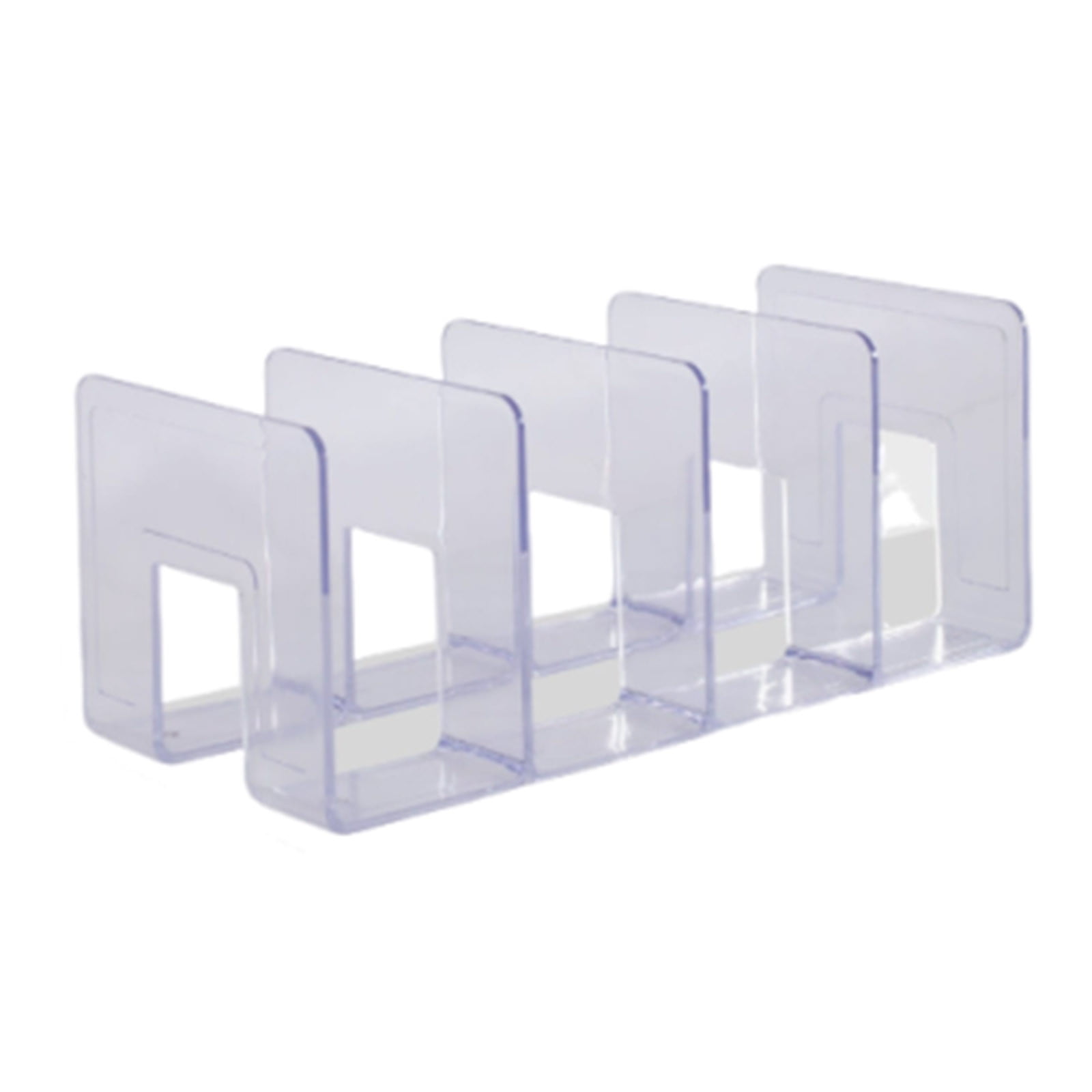 Eqslft Acrylic File Sorter, 4-Section Clear Desktop File Folder Holder ...