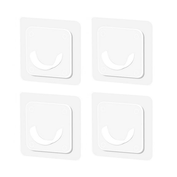 Eqslft Adhesive Curtain Rod Holder,Tension Rod Holder, No Drilling Transparent Small Tension Rod Bracket (Only for Tension Rods Within 1" Diameter at Both Ends) (4 Pack)