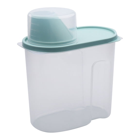 Eqslft Airtight Food Storage Container for Grains with Pour Spout and Measuring Cup Clear Cereal Keeper for Pantry Organization Rice Beans Sugar Oatmeal Storage