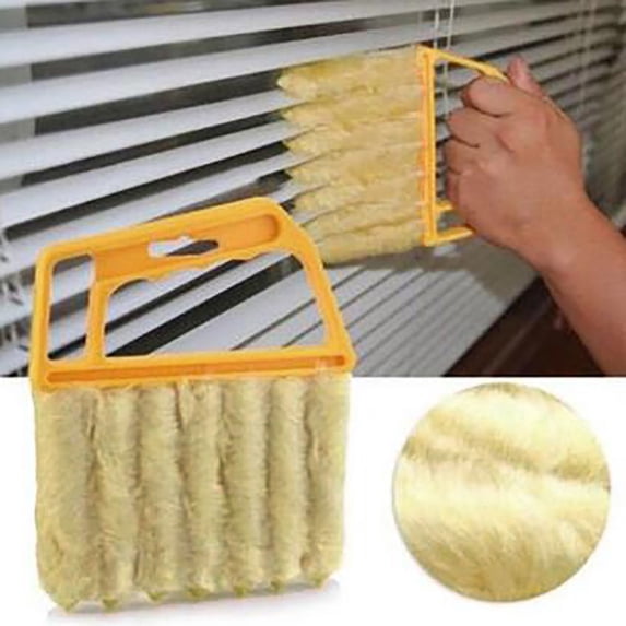 Eqslft Blind Cleaner Brush, Mini Washable & Removable Window Air Conditioner Duster With 7 Slat Handheld Household Kitchen Cleaning Tools(1PC)
