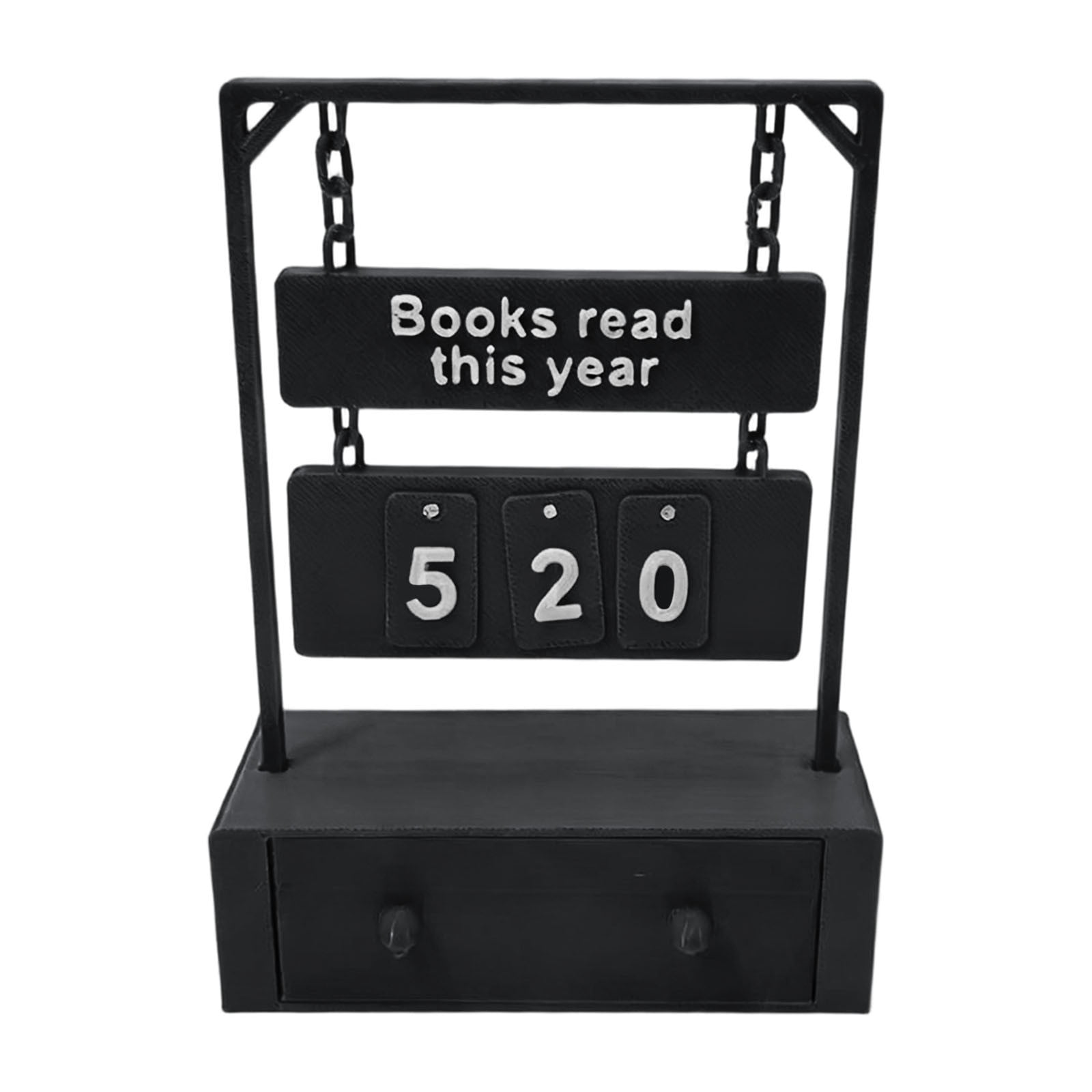 Eqslft Bookish Gift Hanging Book Counter with Storage Drawer Reading ...