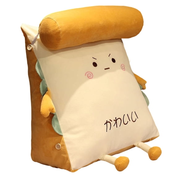 Eqslft Cartoon Bed Backrest Pillow Sofa Reading Pillow With PP Filling,Soft Triangle Cushion Pillow For Bed And Sofa,Support Comfortable Backrest