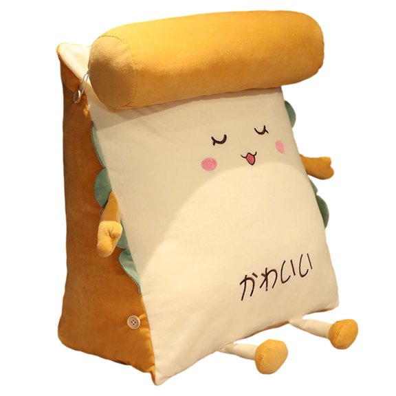Eqslft Cartoon Bed Backrest Pillow Sofa Reading Pillow With PP Filling,Soft Triangle Cushion Pillow For Bed And Sofa,Support Comfortable Backrest