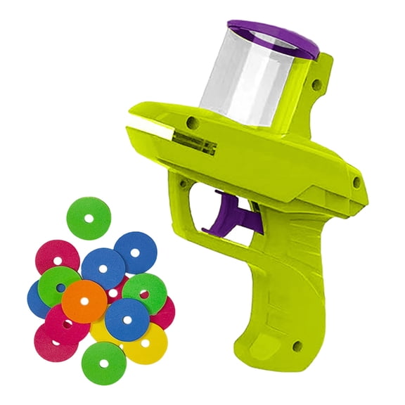 Eqslft Cat Toy Disc Launcher, Interactive Pet Toy Gun with Colorful Soft Flying Discs, Indoor Chase & Exercise Toy for Cats & Kittens,Pet Teaser & Enrichment Toy for Boredom Relief