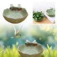 thumbnail image 1 of Eqslft Ceramic Bird Bath for Outside on Ground, Birds Bath Bowl Only, Ground Bird Feeders and birdbath for Outdoors, Garden, Tabletop, Deck, Balcony and Lawn, 1 of 5