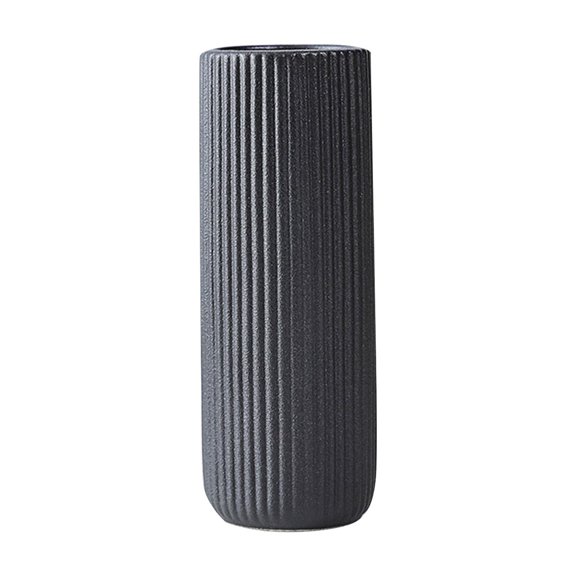 Eqslft Ceramic Vase, Ribbed Ceramic Vase for Home Decor, Nordic Minimalist Vase for Pampas Grass, Flower Vases for Kitchen,Bedroom, Office, Shelf Table Centerpiece