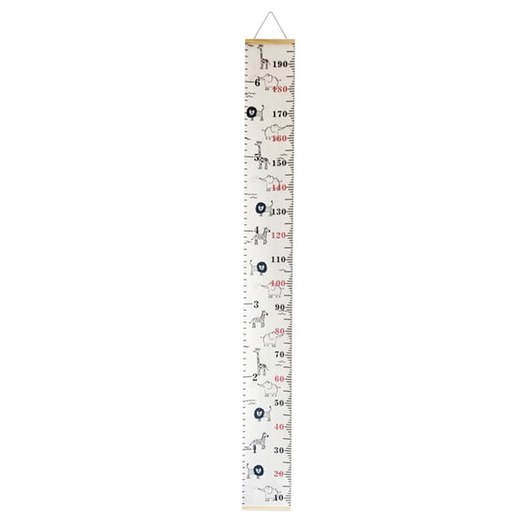 Eqslft Children's Growth Height Chart, Hangable and Movable Wall Cloth Decoration, Waterproof Canvas Height Chart Suitable for Both Boys and Girls
